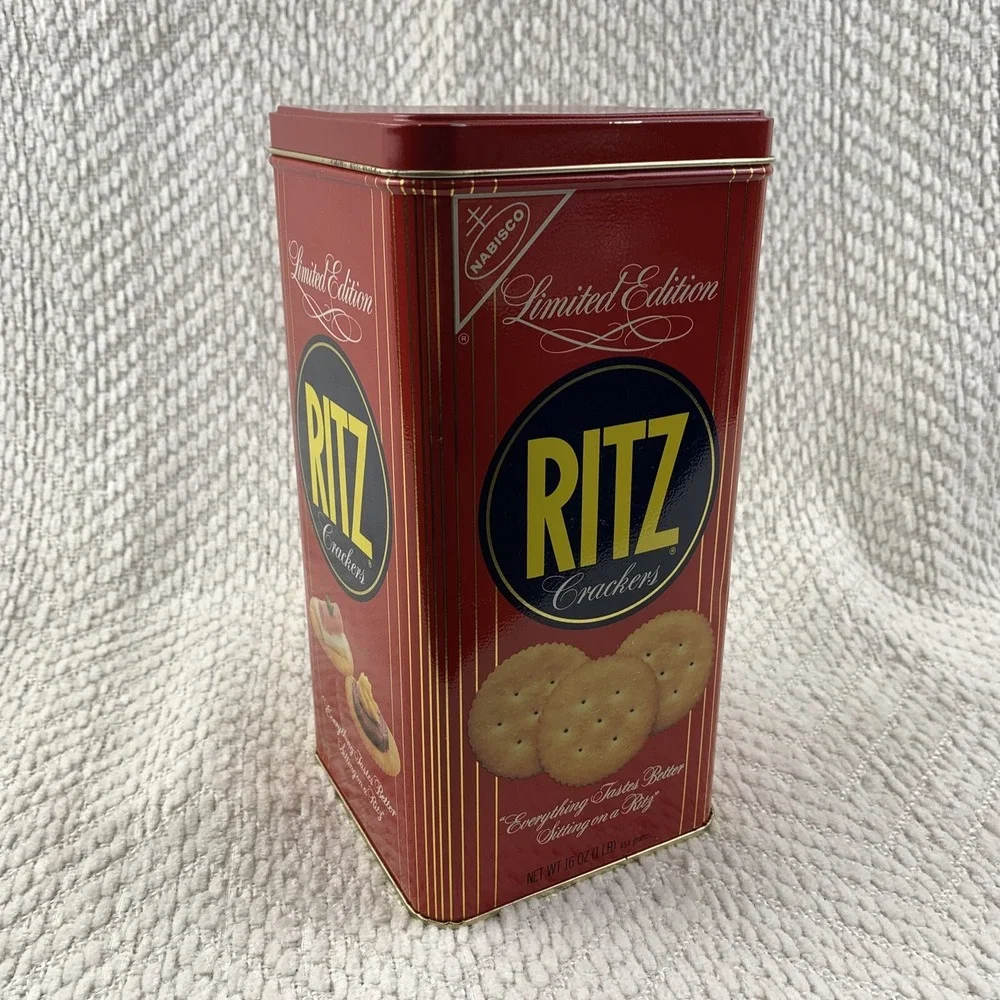 Vintage‎ Ritz Crackers Nabisco Tin Can Limited Edition 1986